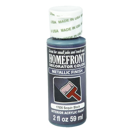 Homefront Homefront Metallic Sequin Black Hobby Paint 2 oz 17606